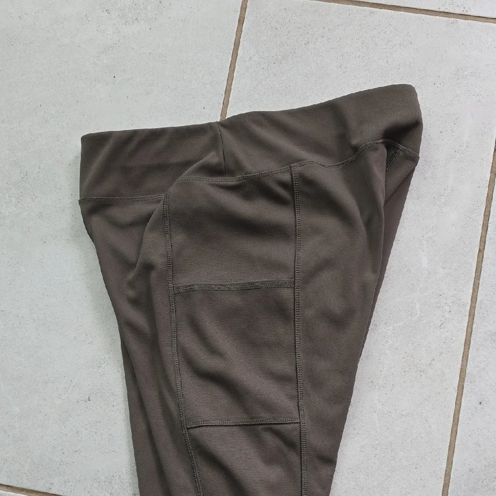 Carhartt Olive Green Leggings Size Medium Stretch Workwear Athletic - Picture 7 of 8